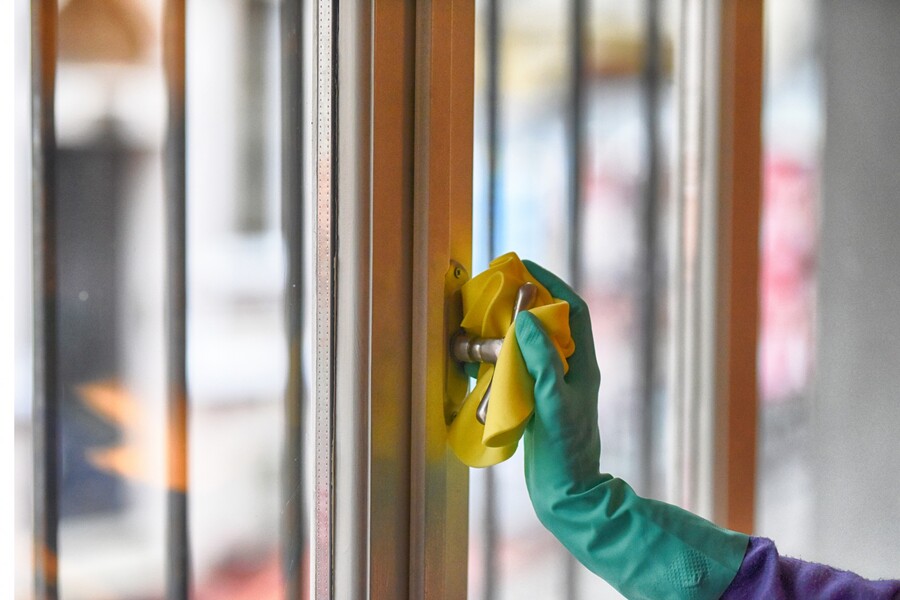 Commercial window cleaning by Commercial Janitorial Services, Inc