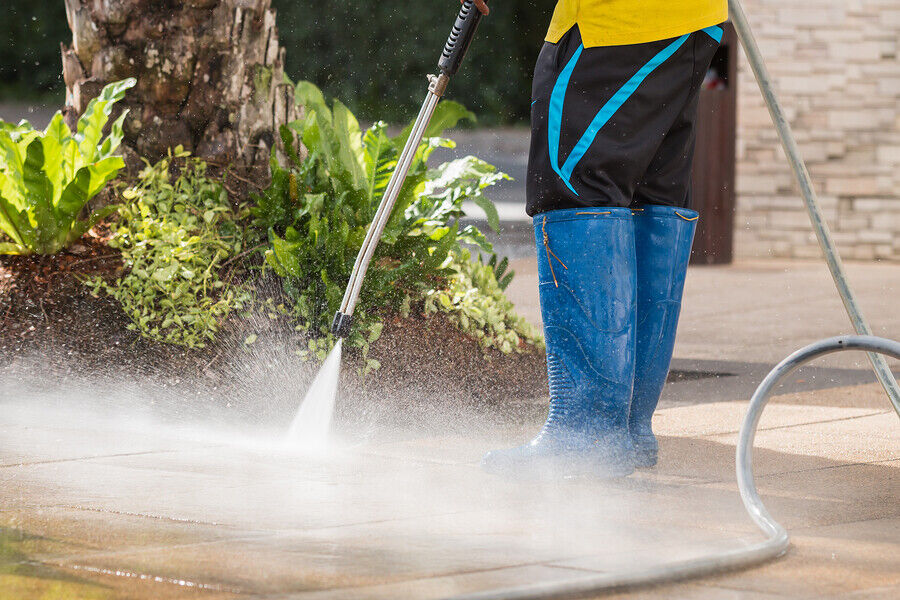 Commercial power washing by Commercial Janitorial Services, Inc